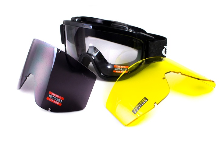 Защитные очки Global Vision Wind-Shield 3 lens KIT (три сменные линзы) Anti-Fog