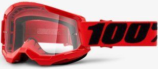 Очки 100% STRATA 2 Goggle (Red), Clear Lens