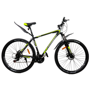 Купити Велосипед CrossBike Racer 27,5" Чорний Неоновий жовтий L (170-185 см) з доставкою по Україні