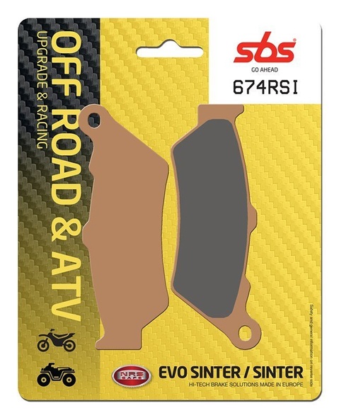 Колодки гальмівні SBS Racing Brake Pads, EVO Sinter/Sinter (675RSI)