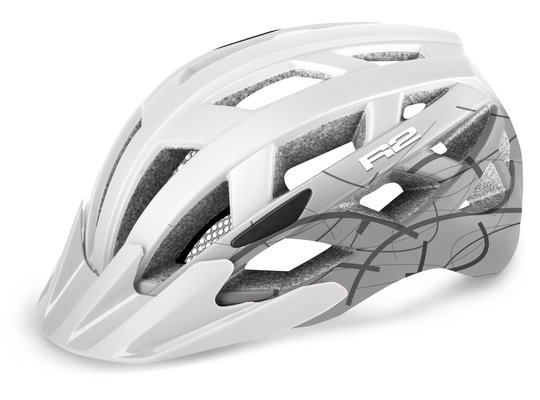 Купить Шлем R2 Lumen цвет белый. серый матовый размер M: 55-59 см с доставкой по Украине