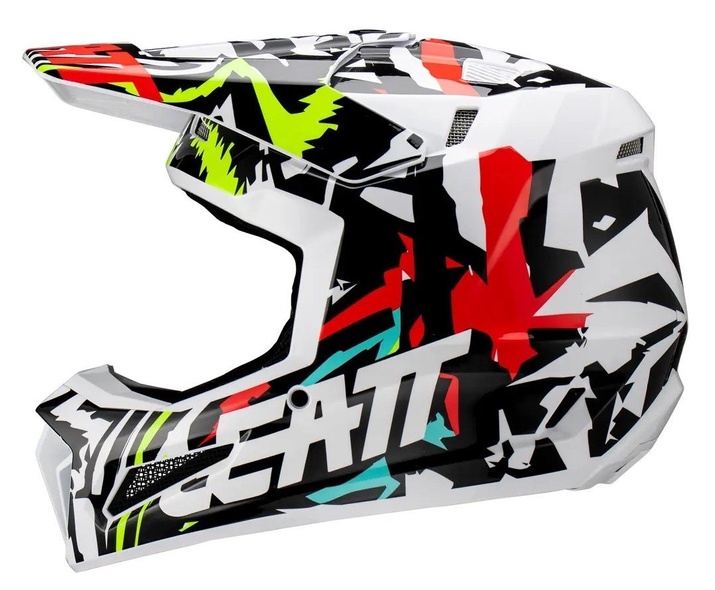 Шолом LEATT Helmet Moto 3.5 + Goggle (Zebra), S, S