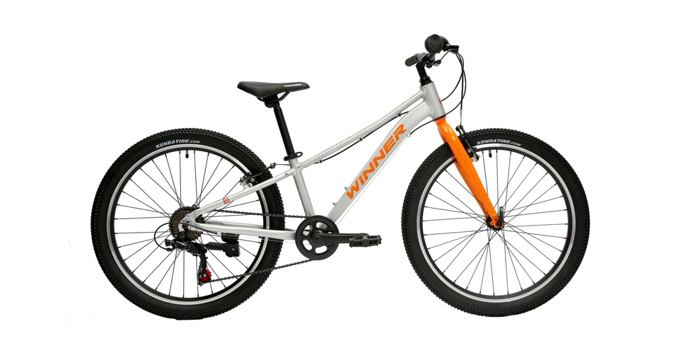 Купить Велосипед подростковый 24" Winner Candy 2022 серый с оранжевым с доставкой по Украине