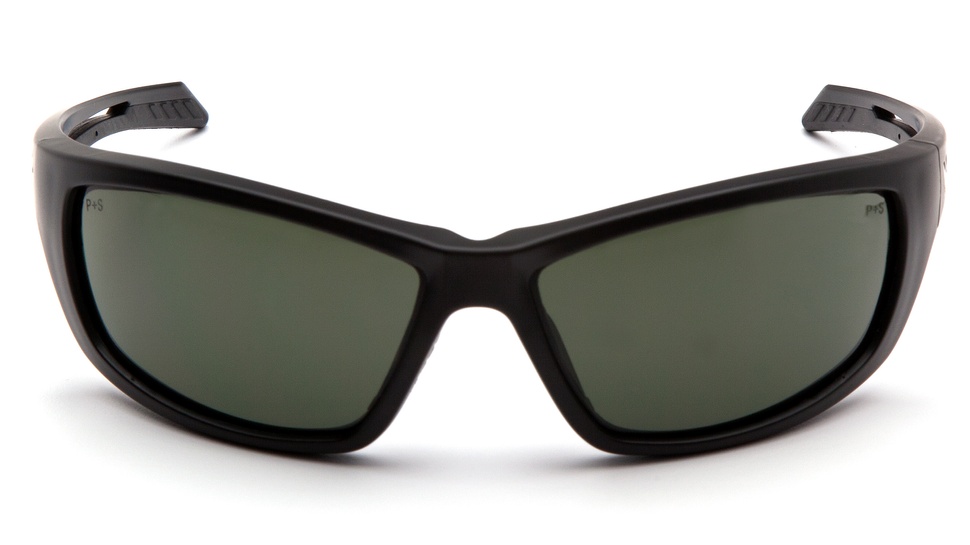 Захисні окуляри Venture Gear Tactical Howitzer Black (Forest Gray) Anti-Fog, чорно-зелені у чорній оправі