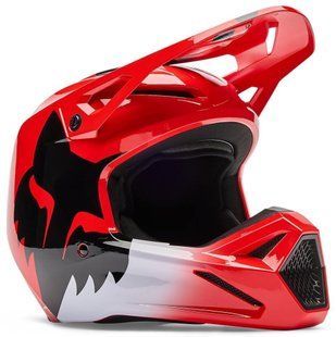 Шолом FOX V1 Helmet - SHIELD (Flo Red), XXL