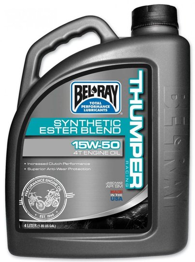 Масло моторне Bel Ray THUMPER RACING SYNTHETIC ESTER 4T (4л), 10w-40