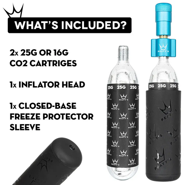 Купить Насос Peaty's Holeshot CO2 Tyre Inflator, Road & Gravel 16g, Bourbon с доставкой по Украине
