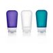 Набір силіконових пляшечок Humangear GoToob + 3 Pack Large Clear Purple Teal (білий, фіолетовий, зелений)