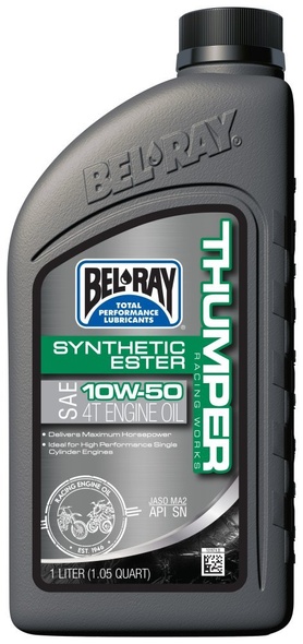 Олія моторна Bel Ray WORKS THUMPER RACING SYNTHETIC ESTER (1л), 10w-50