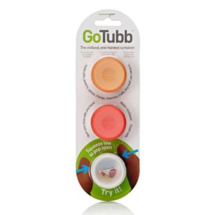 Набір контейнерів Humangear GoTubb 3-Pack Small Clear Orange Red (білий, оранжевий, червоний)