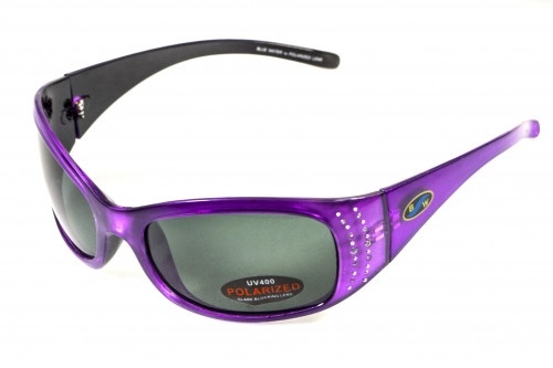 Очки поляризационные BluWater Biscayene Purple Polarized (gray) серые