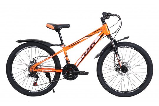 Купити Велосипед Cross Forest 24" 12" Неоновий оранжевий з доставкою по Україні