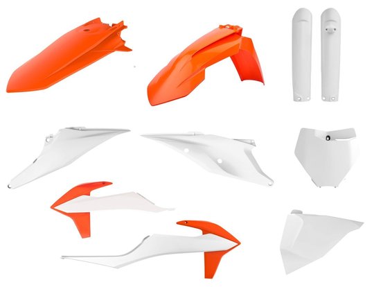 Пластик Polisport MX kit - KTM (19-) (Orange/White), KTM (91012)