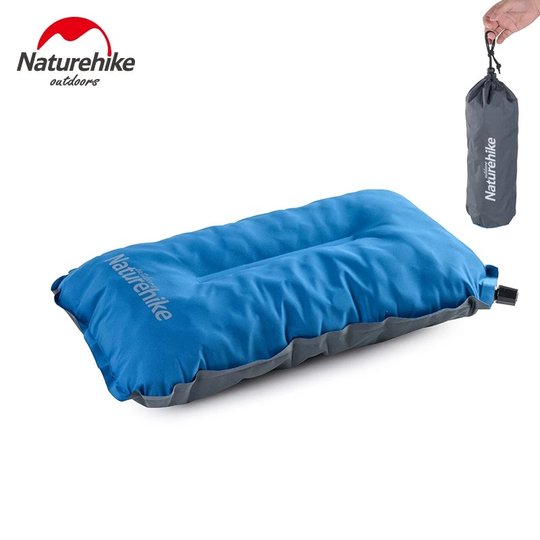 Подушка самонадувна Naturehike Sponge automatic NH17A001-L, світло блакитна