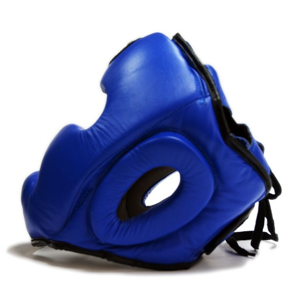 Шлем для бокса THOR 705 XL /Кожа / синий