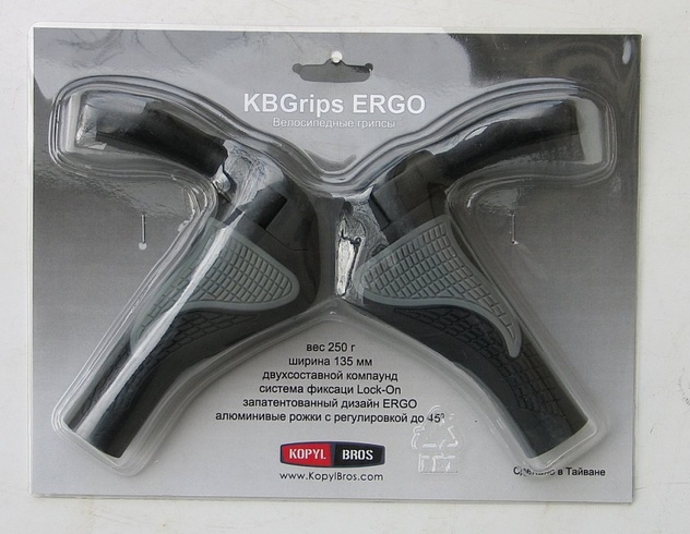Купити Вело грипси KBGrips Ergo (Black), One Size з доставкою по Україні