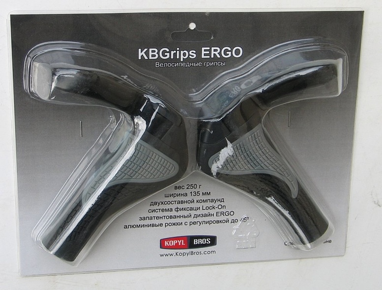 Купити Вело грипси KBGrips Ergo (Black), One Size з доставкою по Україні