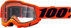 Мото очки 100% ACCURI 2 Enduro Goggle Neon Orange - Clear Dual Lens, Dual Lens, Orange, Dual Lens