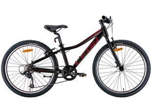 Купити Велосипед 24" Leon JUNIOR Vbr 2022 чорний з червоним м з доставкою по Україні