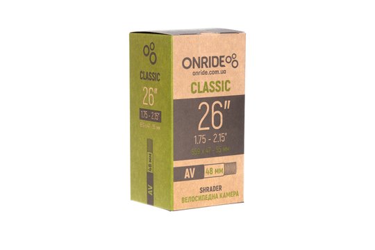 Купити Камера ONRIDE Classic 26"x1.75-2.15" AV 48 з доставкою по Україні