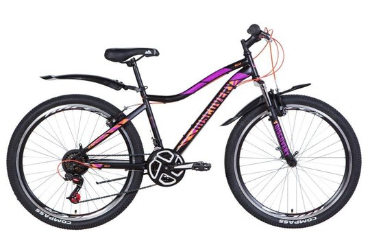 Купити Велосипед жіночий 26" Discovery Kelly ST AM vbr 16" рама 2021, чорно-фіолетовий з доставкою по Україні