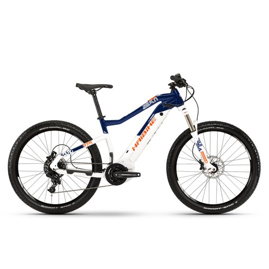 Купити Електровелосипед Haibike SDURO HardSeven 5.0 i500Wh 27,5", рама M, біло-синьо-Помаранчевий, 2019 з доставкою по Україні