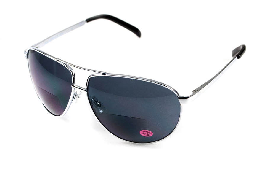 Біфокальні захисні окуляри Global Vision Aviator Bifocal (+2.5) (gray) сірі