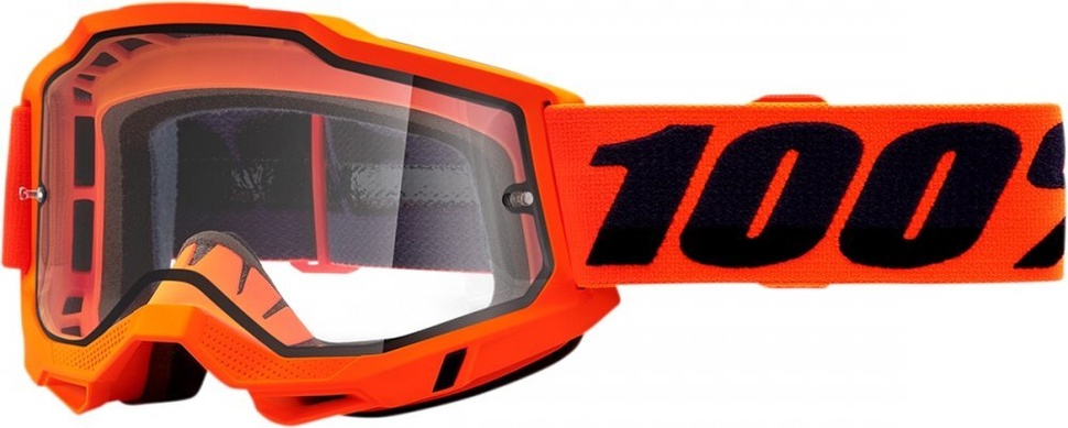 Окуляри 100% ACCURI 2 Enduro Goggle Neon Orange - Clear Dual Lens, Dual Clear Lens