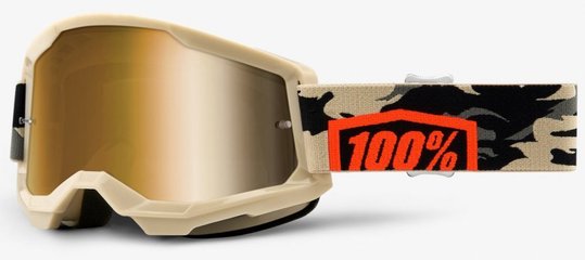 Окуляри 100% STRATA 2 Goggle Kombat - True Gold Lens, Mirror Lens (50421-253-10), Mirror Lens