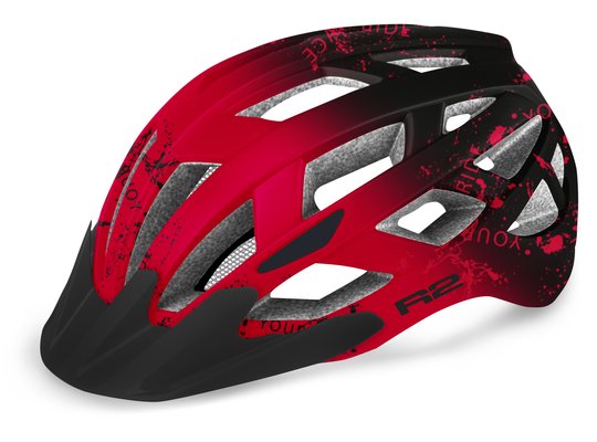 Купить Шлем R2 Lumen junior цвет красный. черный матовый размер S: 52-56 см с доставкой по Украине