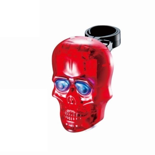 Купить Фонарь габаритный задний BC-TL5354 (череп) с лазерной дорожкой LED, USB (красный) с доставкой по Украине