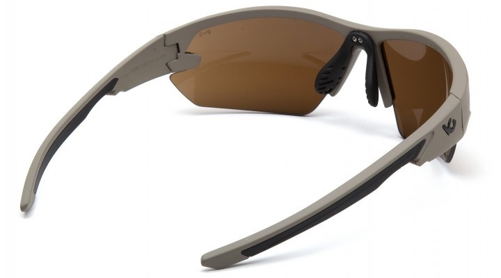 Окуляри захисні відкриті Venture Gear Tactical Semtex (Anti-Fog) (bronze) коричневі