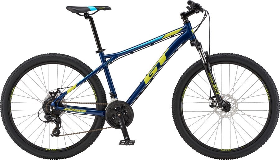 Купити Велосипед гірський 27,5" GT AGGRESSOR COMP M, синій з жовтим 2019 з доставкою по Україні