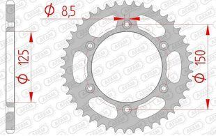 Зірка AFAM 520 Steel Chainwheel - KTM (Silver), 44z
