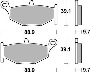 Гальмівні колодки Renthal RC-1 Rear Brake Pads, Sintered (BP-522)
