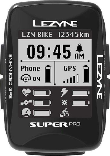 Купити GPS комп'ютер Lezyne SUPER PRO GPS SMART LOADED чорний Y13 з доставкою по Україні