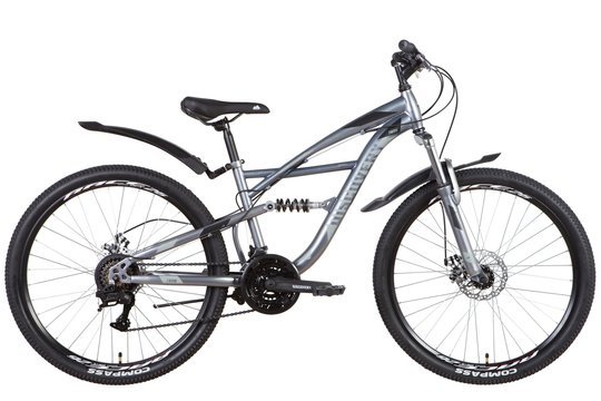 Купити Велосипед 26" Discovery TRON AM2 DD 2022 (серебристо-черный (м)) з доставкою по Україні