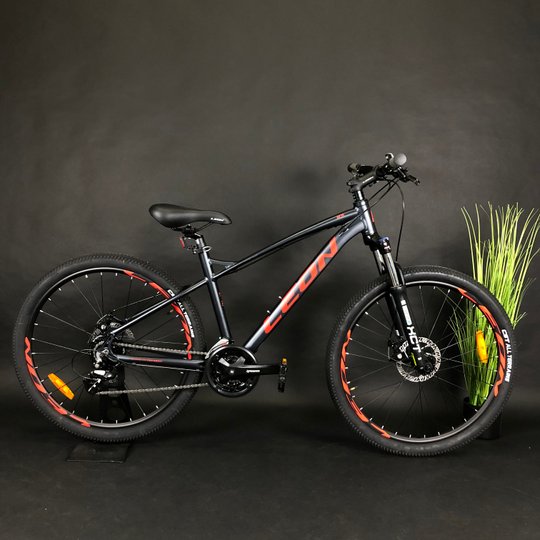 Купити Велосипед гірський 26" Leon HT-90 16.5", Графітовий з червоним матовий 2021 з доставкою по Україні