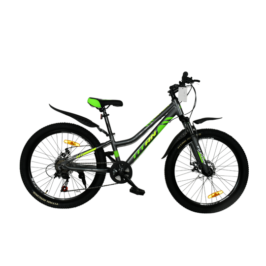 Купить Велосипед Titan BEST MATE 24" 11" Чорний-Зелений с доставкой по Украине