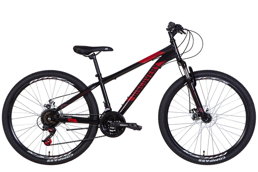 Купить Велосипед 26" Discovery RIDER AM DD 2022 (чорно-червоний (м)) с доставкой по Украине