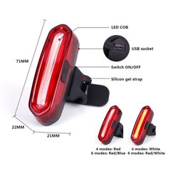 Купити Фонарь габаритный задний (стекло) BC-TL5434 LED, USB, (красный) з доставкою по Україні