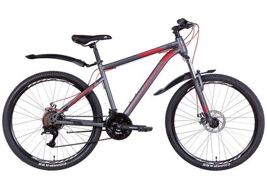 Купити Велосипед 26" Discovery TREK AM DD 2022 сіро-червоний м з доставкою по Україні
