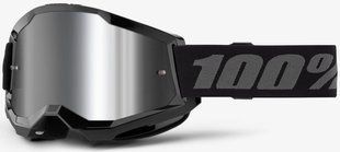 Очки 100% STRATA 2 Goggle (Black), Mirror Silver Lens