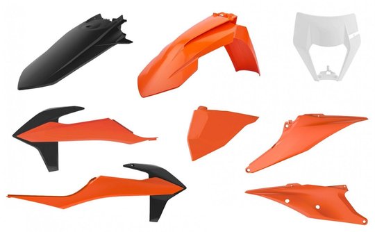 Пластик Polisport ENDURO kit - KTM (17-) (Orange/Black), KTM