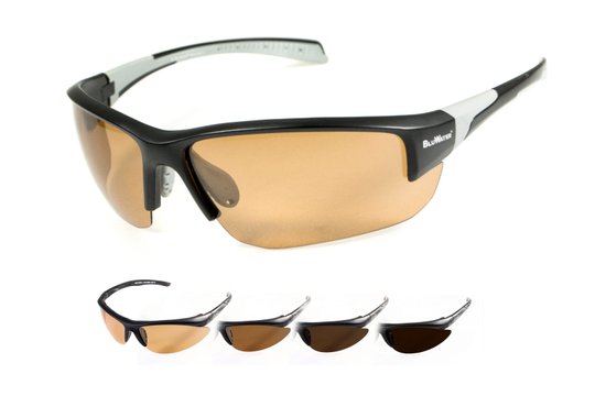 Фотохромні окуляри з поляризацією BluWater Samson-3 Polarized + Photochromic (brown), коричневі