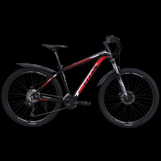 Купити Велосипед Titan Germes V2 27.5"20" Чорний-Червоний з доставкою по Україні