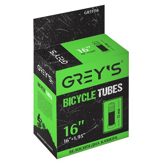 Купить Камера для велосипеда Grey's 16"x1,95 AV 35мм с доставкой по Украине