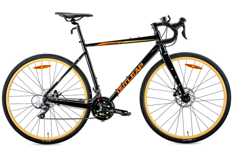 Купить Велосипед шоссейный 28" Outleap Hardway 54 рама 2021, черный с оранжевым с доставкой по Украине
