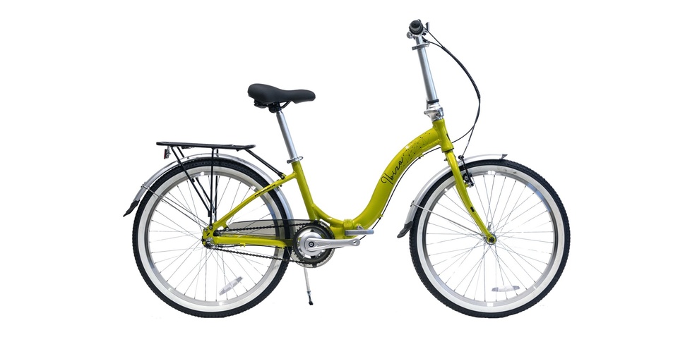 Купить Складной городской велосипед WINNER IBIZA 24 (2024) желтый с доставкой по Украине