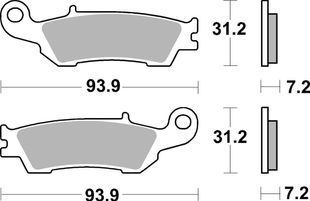 Гальмівні колодки Renthal RC-1 Works Brake Pads, Sintered (BP-106)